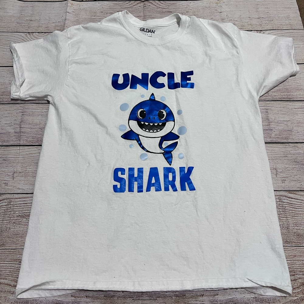 3/$20 Mens Uncle Shark Shirt